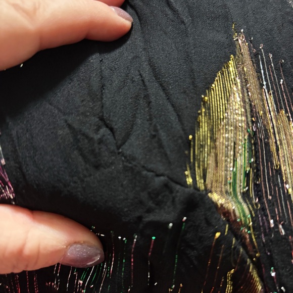 Shoshanna Midnight Atly Puff Sleeve Shimmer Maxi Dress - Picture 6 of 10